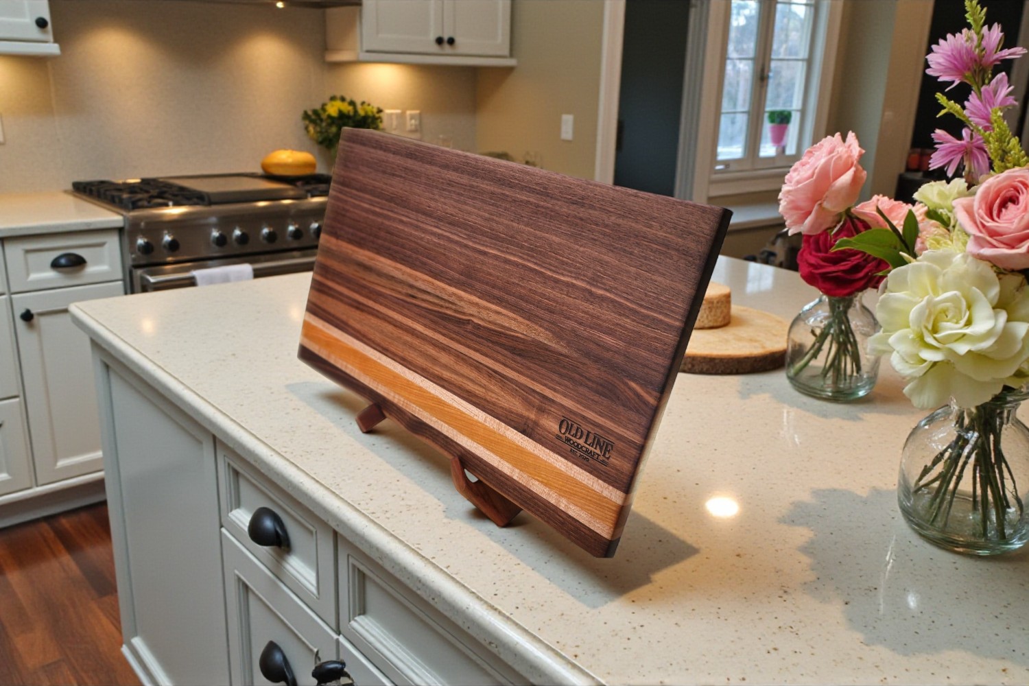 Classic Walnut & Cherry Serving Board (#220)